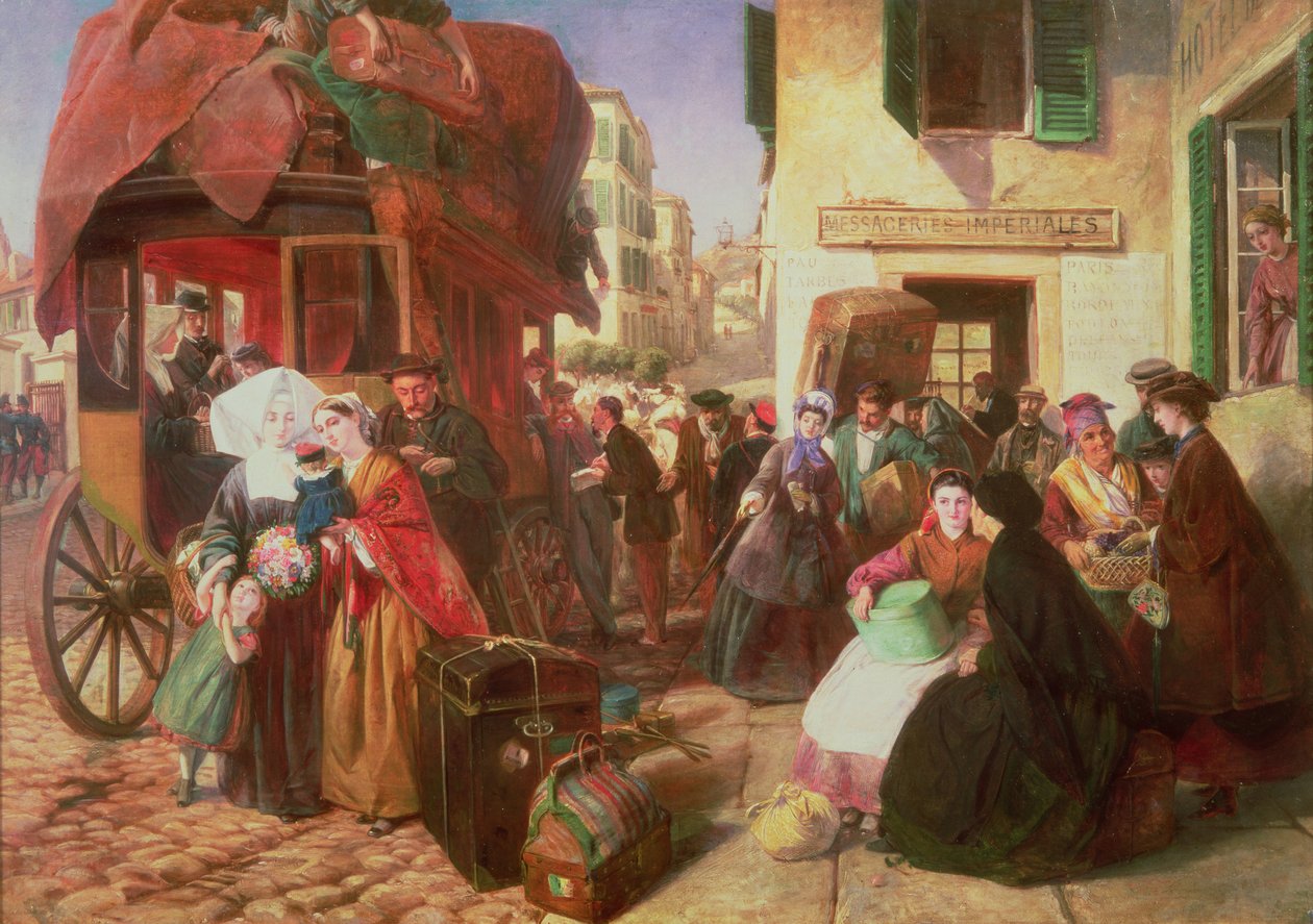 Egy szorgalom távozása Biarritzból, 1862 alkotó: Abraham Solomon