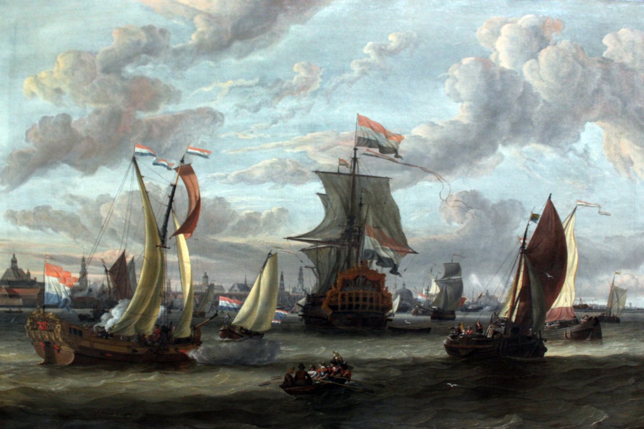Amszterdam kilátása az Ij-vel alkotó: Abraham Storck