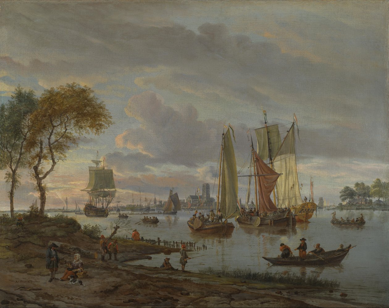 Kilátás a folyóra alkotó: Abraham Storck