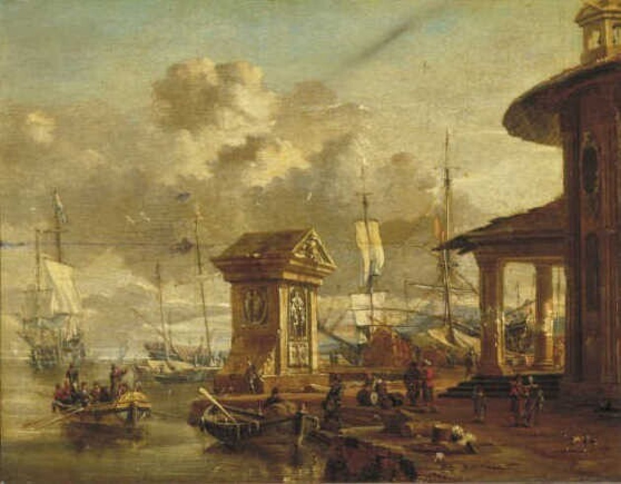 Olasz kikötő alkotó: Abraham Storck