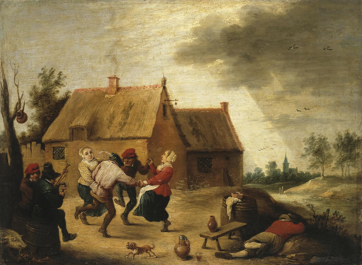 Táncoló parasztok alkotó: Abraham Teniers