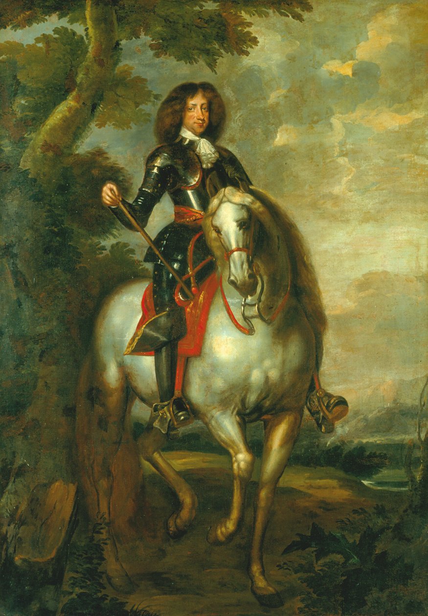 V. Keresztény király portréja lóháton, mint koronaherceg alkotó: Abraham Wuchters