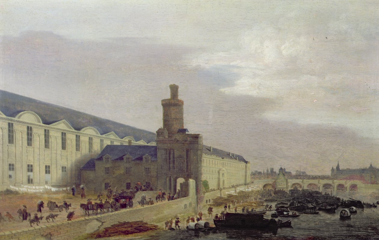 Galerie du Louvre és a Porte Neuve, 1640 körül alkotó: Abraham de Verwer