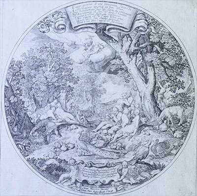 Az aranykor, metszett: Jan Theodore De Bry (1561-1623) (rézkarc) alkotó: Abraham (after) Bloemaert