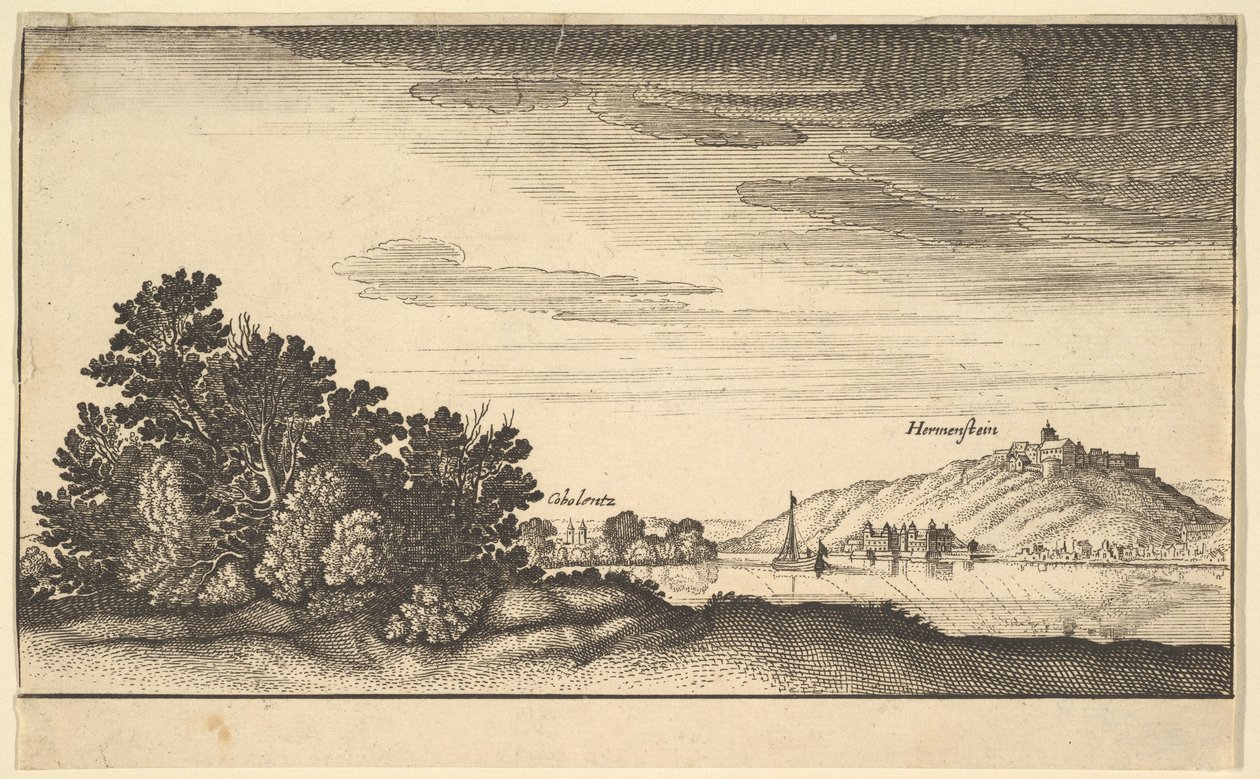 Coblentz és Harmenstein képe, másolat, 17. század. alkotó: Abraham Aubri