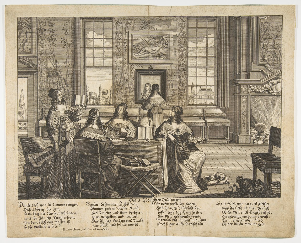 A bolond szüzek beszélgetnek, a 17. század közepe és vége. alkotó: Abraham Aubry