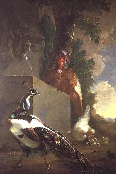 Madarak a szökőkútnál alkotó: Abraham Bisschop
