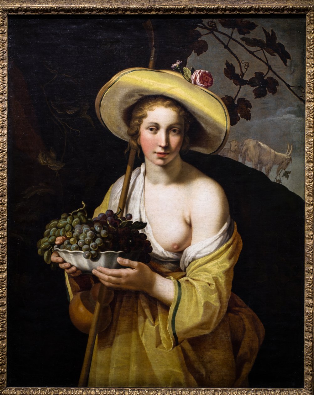 Bergere egy tál szőlővel alkotó: Abraham Bloemaert
