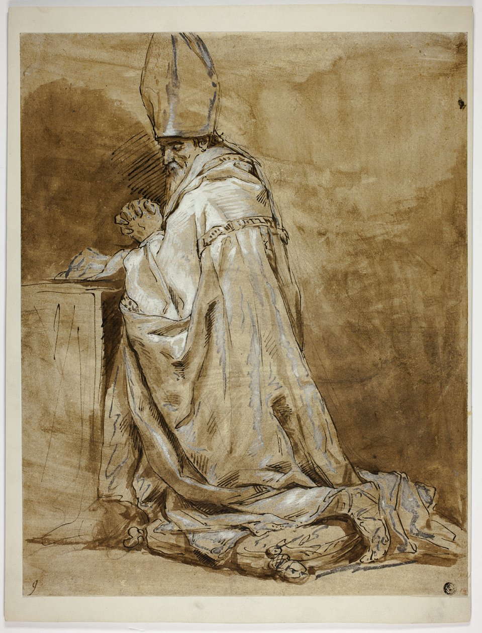 Imában térdelt püspök alkotó: Abraham Bloemaert