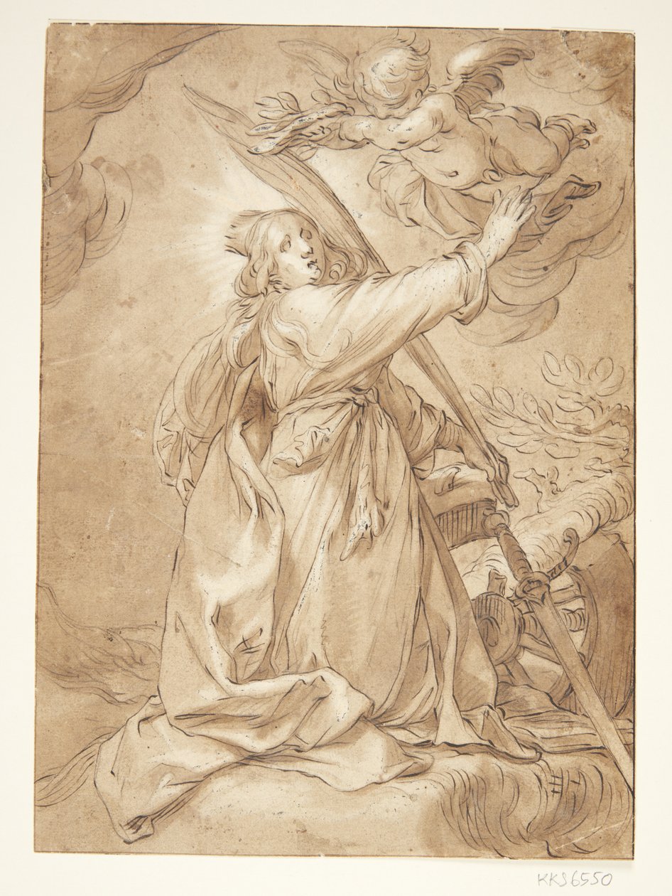 Catharina mártírként alkotó: Abraham Bloemaert