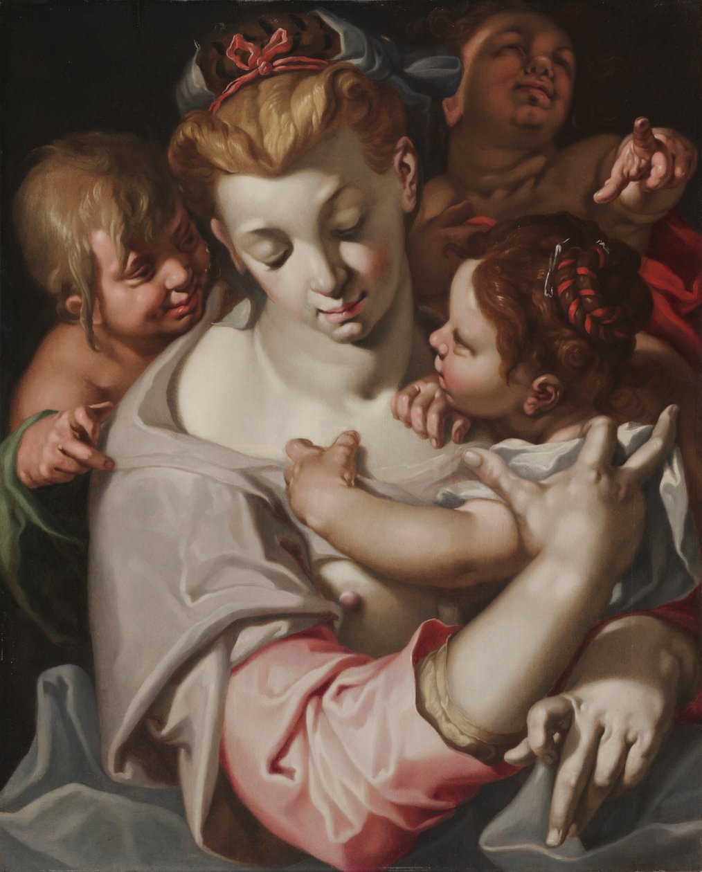 Jótékonyság, 1590 körül (olaj, fa) alkotó: Abraham Bloemaert