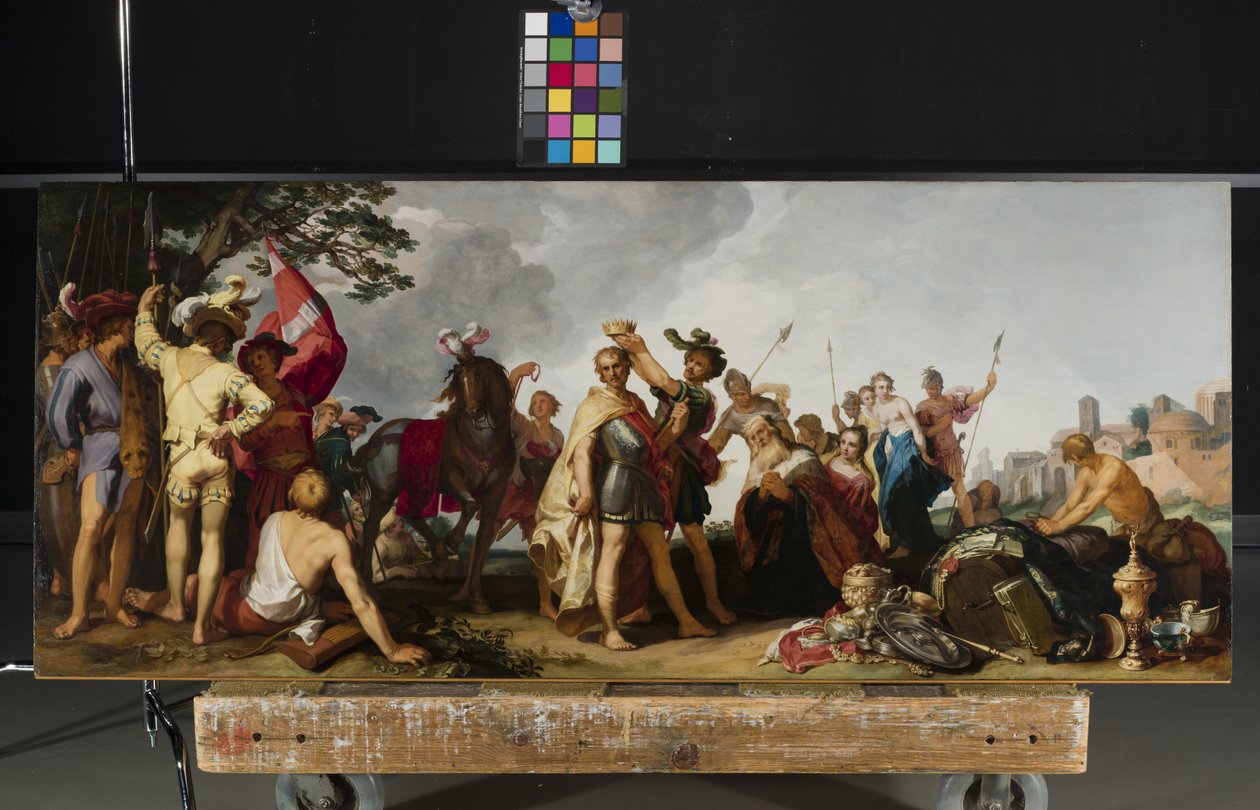 Koronázási jelenet (olaj, fa) alkotó: Abraham Bloemaert