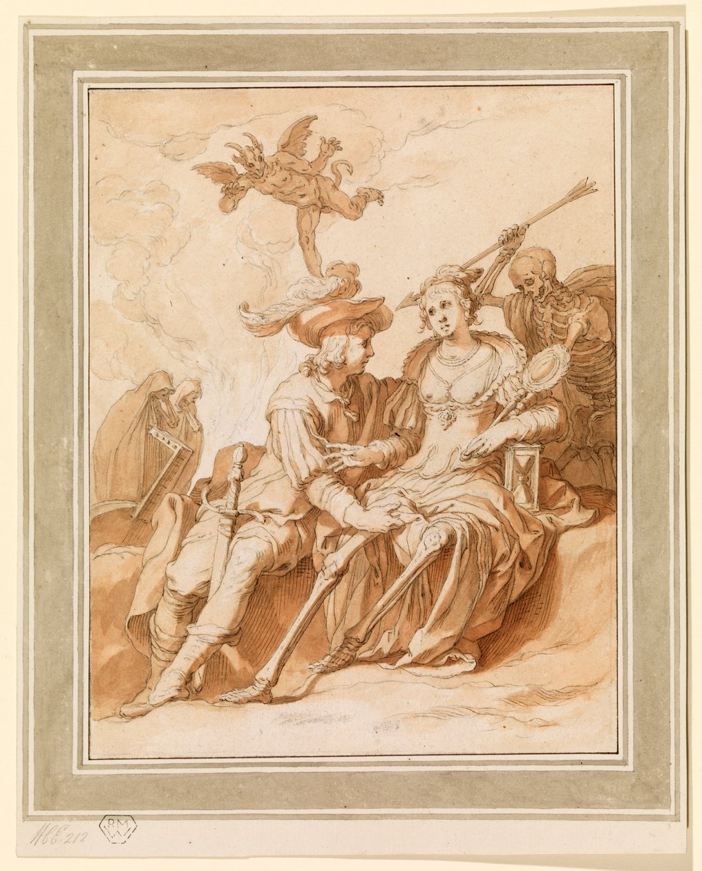 Halál és a szerelmesek - "Vanitas" allegóriája, 1620-1630 kb. alkotó: Abraham Bloemaert