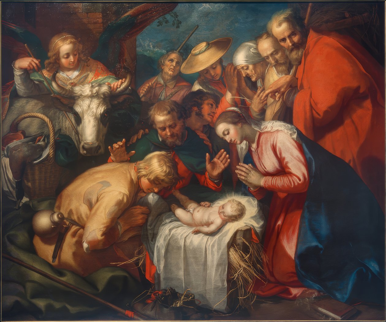A pásztorok imádása alkotó: Abraham Bloemaert