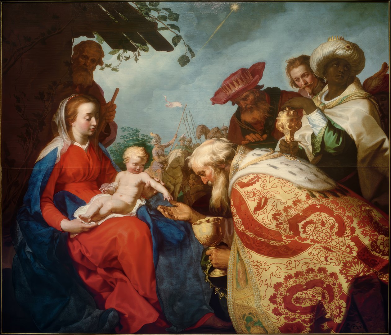 A mágusok imádása alkotó: Abraham Bloemaert