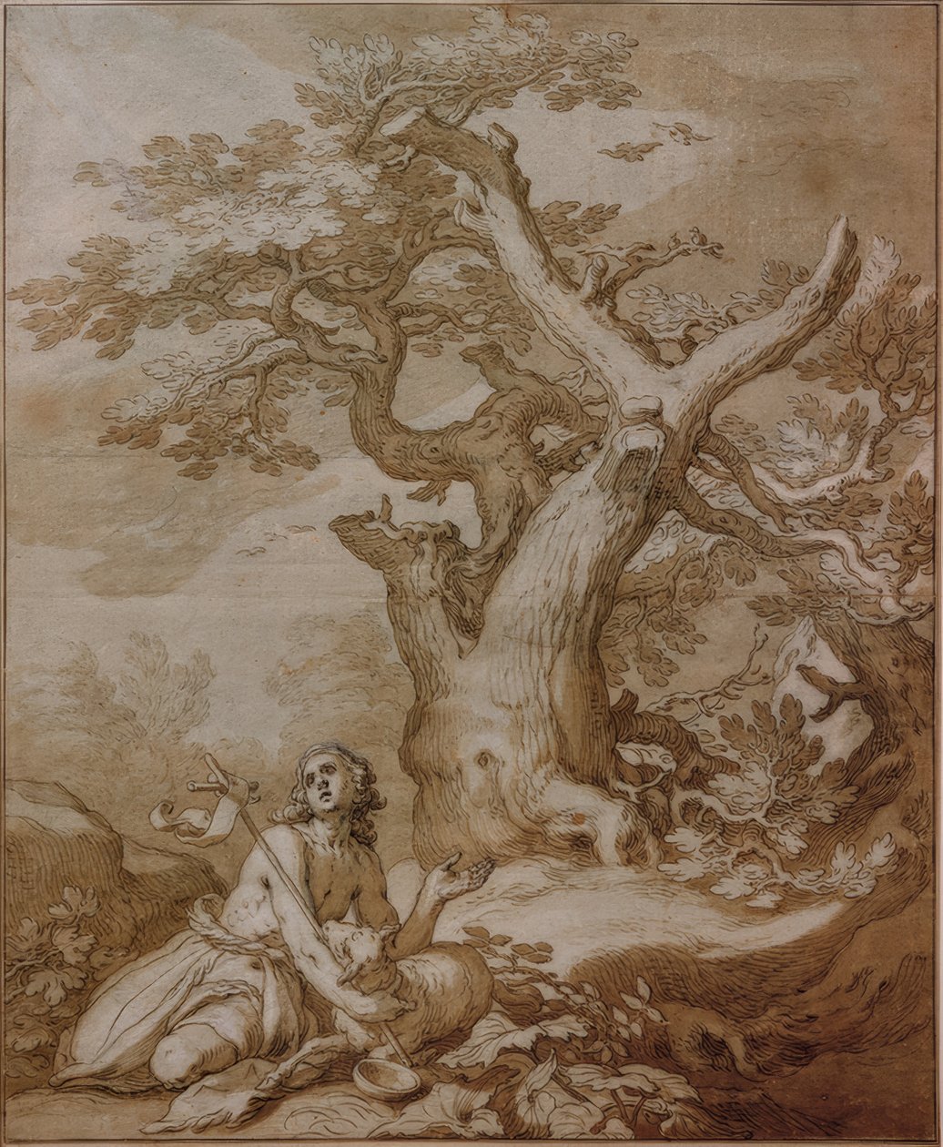 Keresztelő János a vadonban alkotó: Abraham Bloemaert