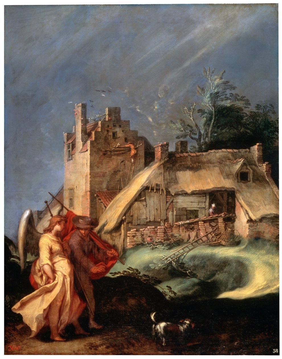Táj Tóbiással és az angyallal, c1610-c1615 alkotó: Abraham Bloemaert