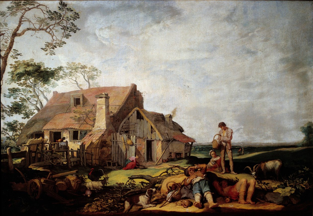 Táj pihenő parasztokkal Abraham Bloemaert (1564-1651) festménye alkotó: Abraham Bloemaert