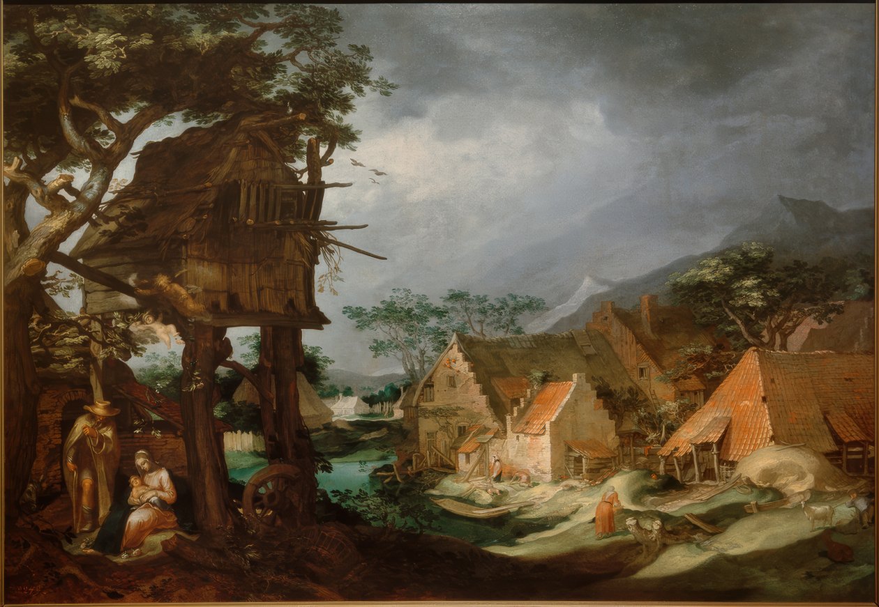 Táj pihenéssel futás közben alkotó: Abraham Bloemaert