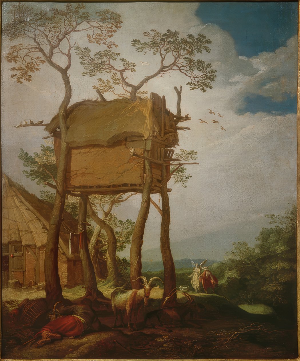 Tájkép Tóbiással és az angyallal alkotó: Abraham Bloemaert