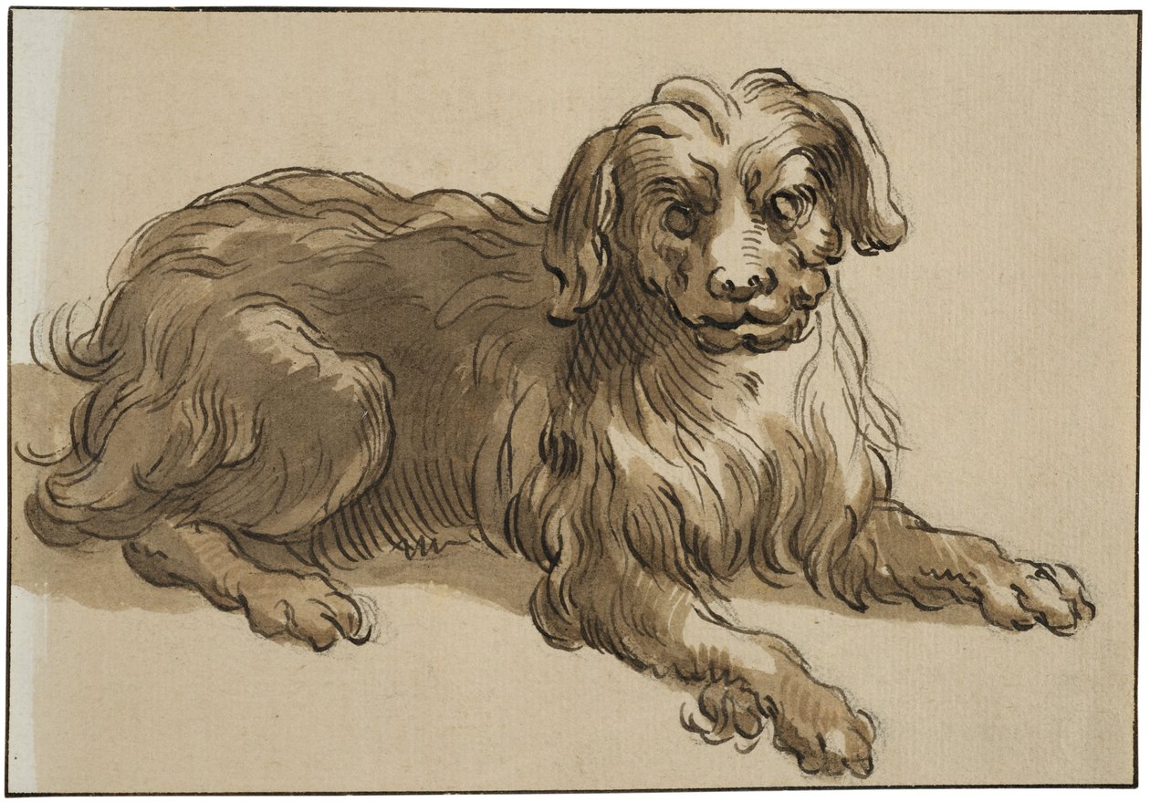 Hosszúszőrű kutya alkotó: Abraham Bloemaert