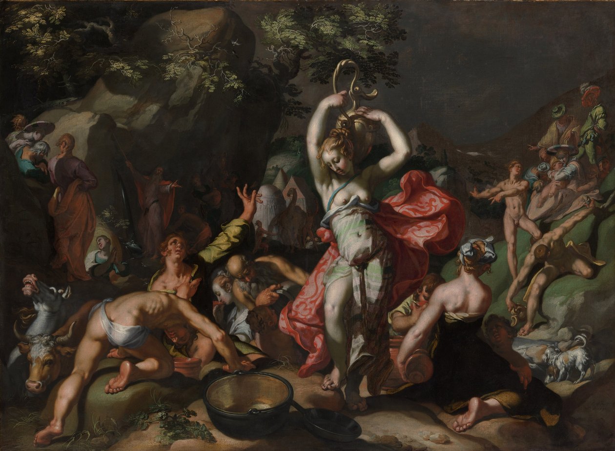 Mózes megüti a sziklát alkotó: Abraham Bloemaert