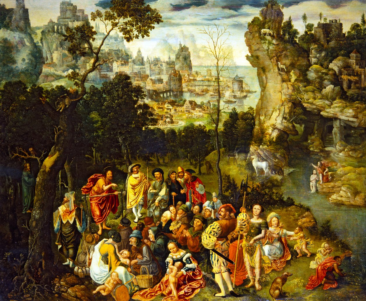 Keresztelő Szent János prédikációja alkotó: Abraham Bloemaert