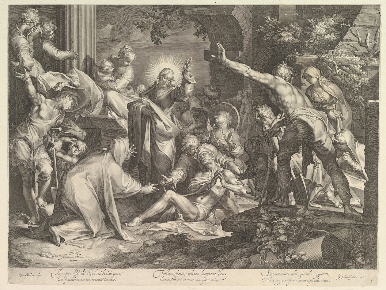 Lázár feltámasztása, kb. 1600. alkotó: Abraham Bloemaert