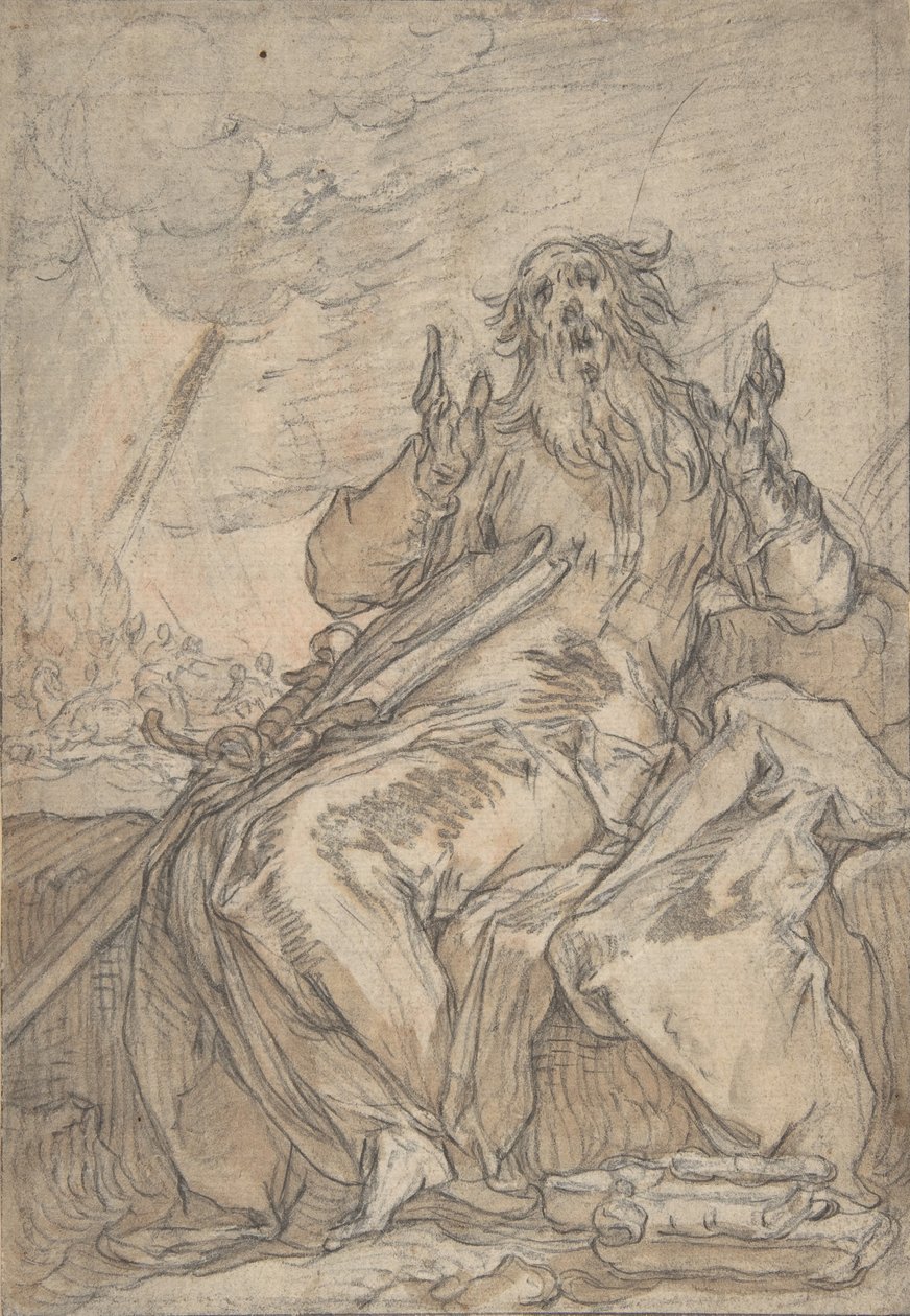 Ülő Szent Pál, megtérésével a háttérben, 16. század vége-17. század közepe. alkotó: Abraham Bloemaert