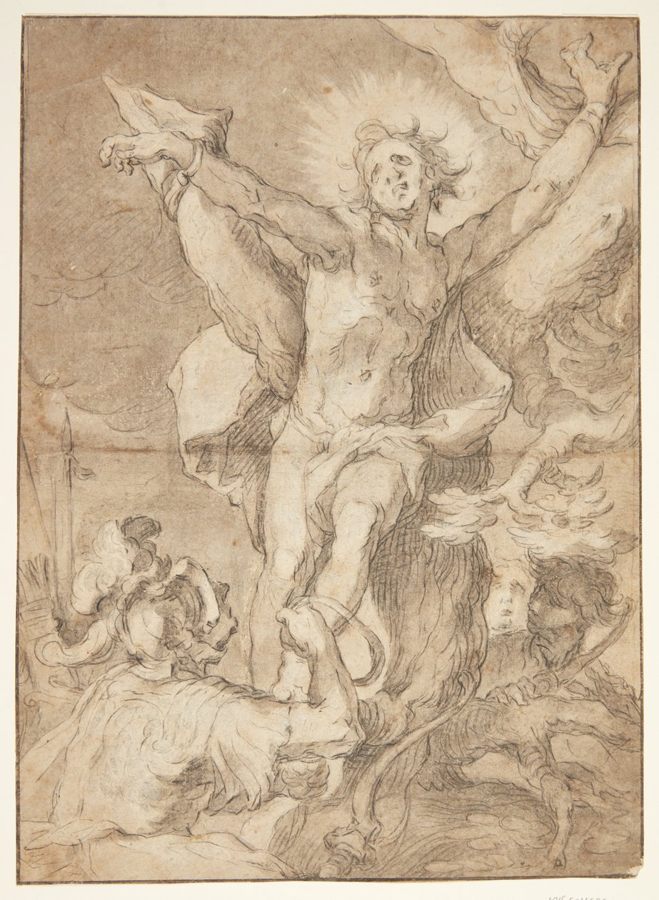 Szent Sebestyént egy római katona fához köti alkotó: Abraham Bloemaert