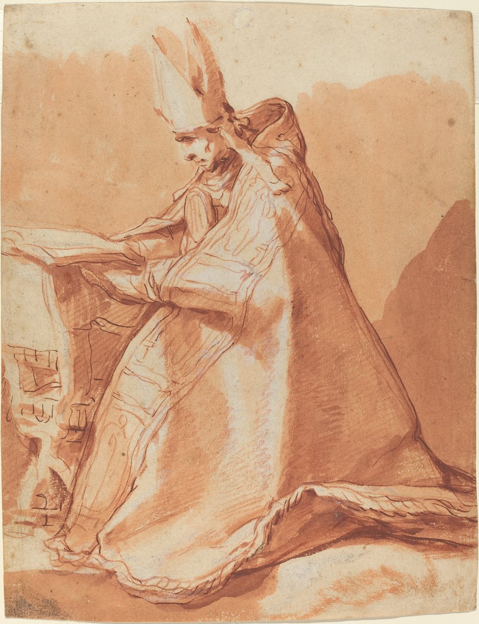 Ülő püspök alkotó: Abraham Bloemaert