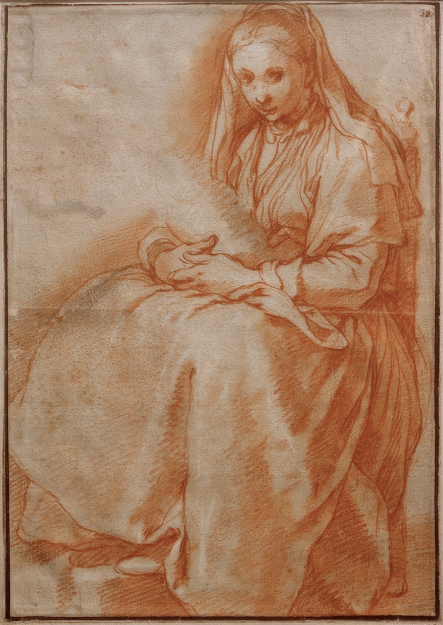 Ülő nő gyermekkel alkotó: Abraham Bloemaert