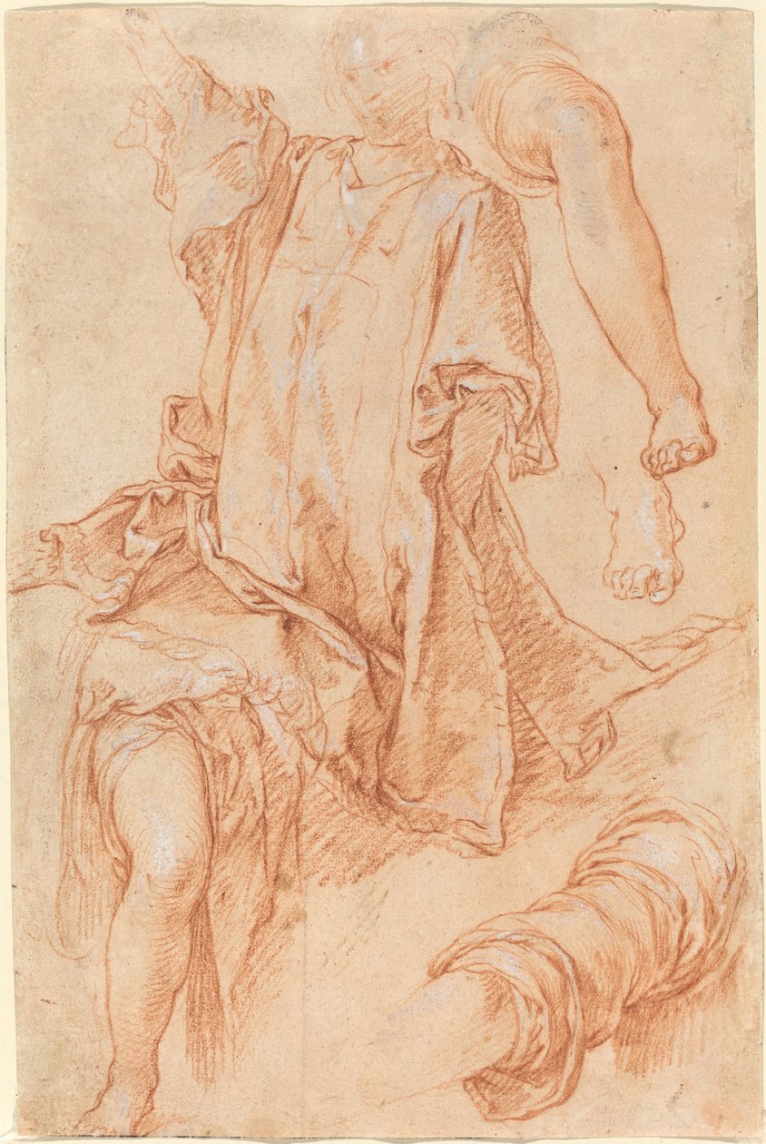Lábak és drapériák tanulmányozása [recto] alkotó: Abraham Bloemaert