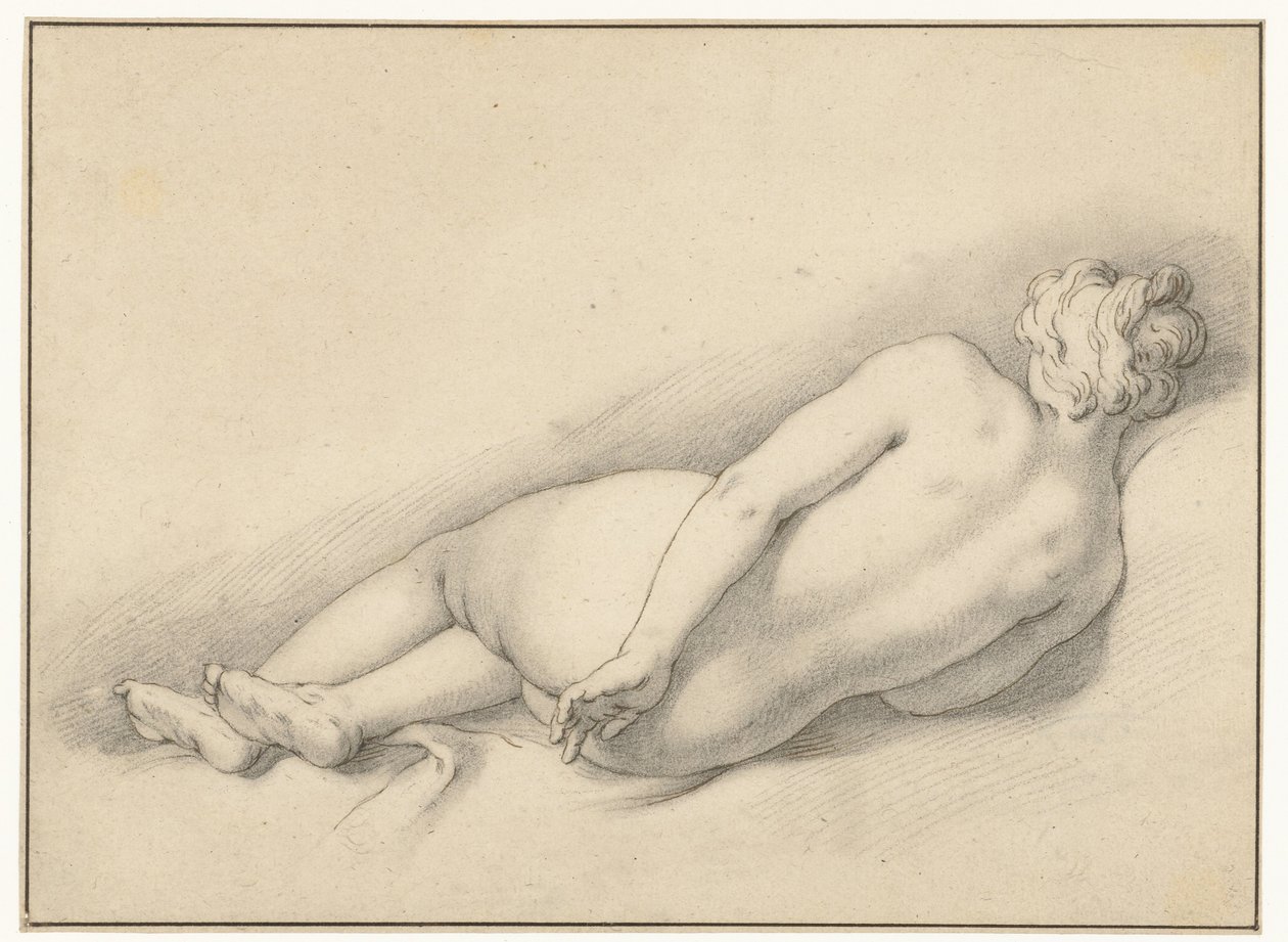 Tanulmány egy fekvő női aktról alkotó: Abraham Bloemaert