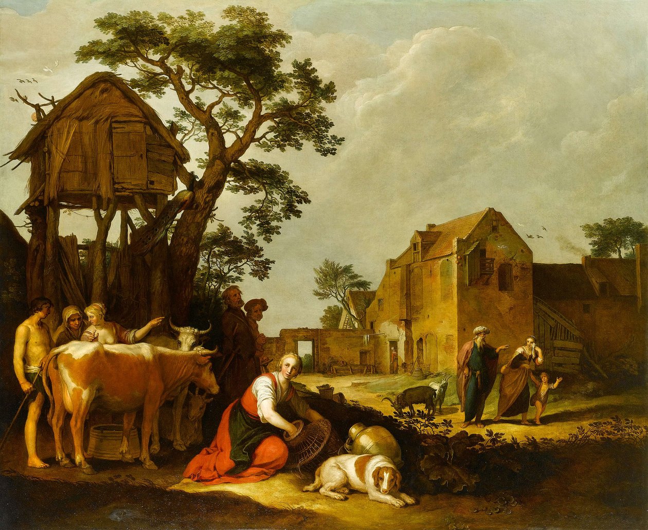 Hágár és Izmael elűzése alkotó: Abraham Bloemaert