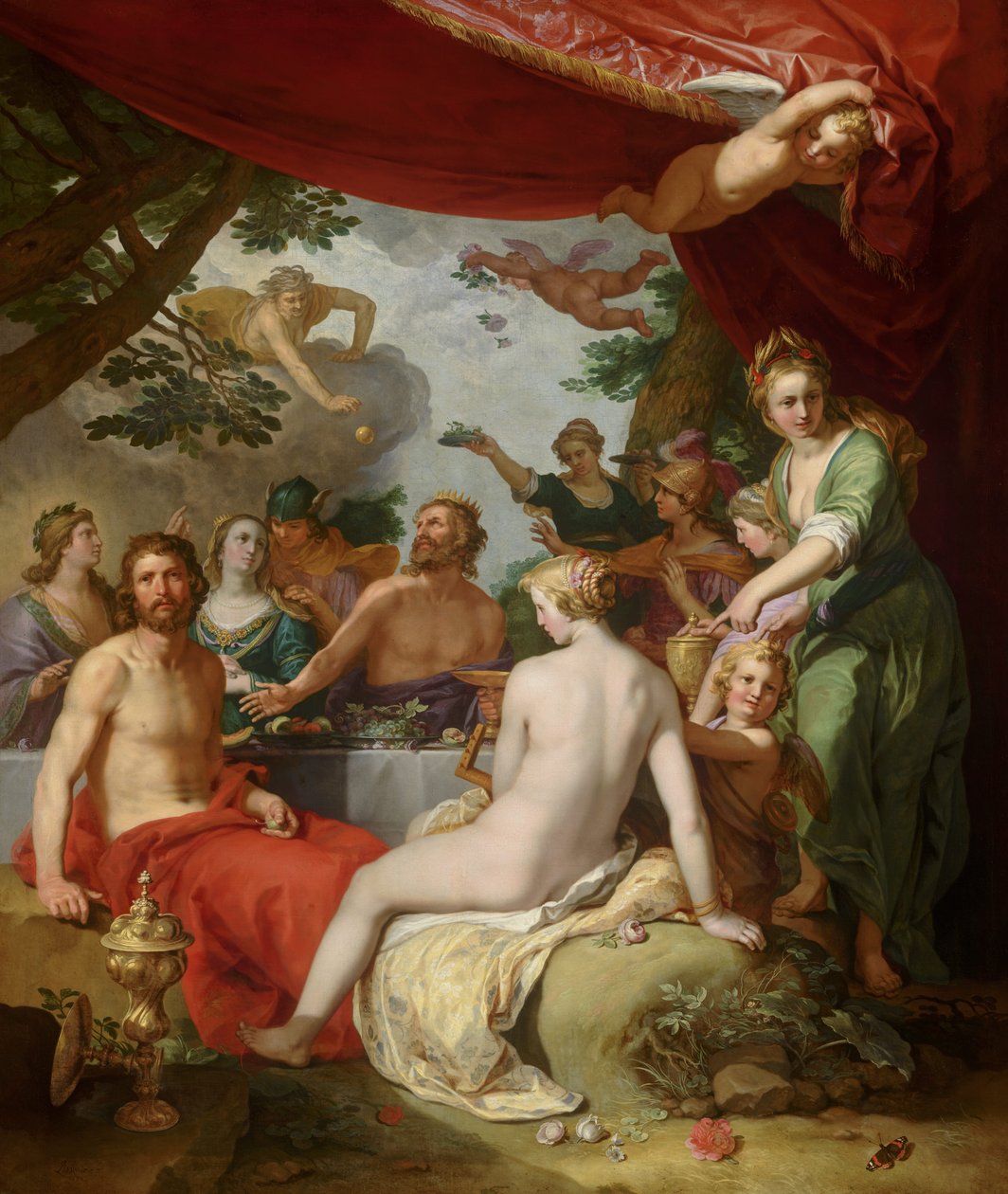 Az istenek lakomája Peleus és Thetis esküvőjén alkotó: Abraham Bloemaert