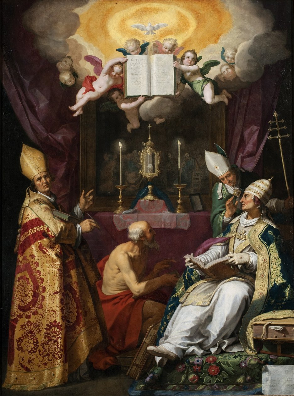 A latin egyház négy atyja alkotó: Abraham Bloemaert