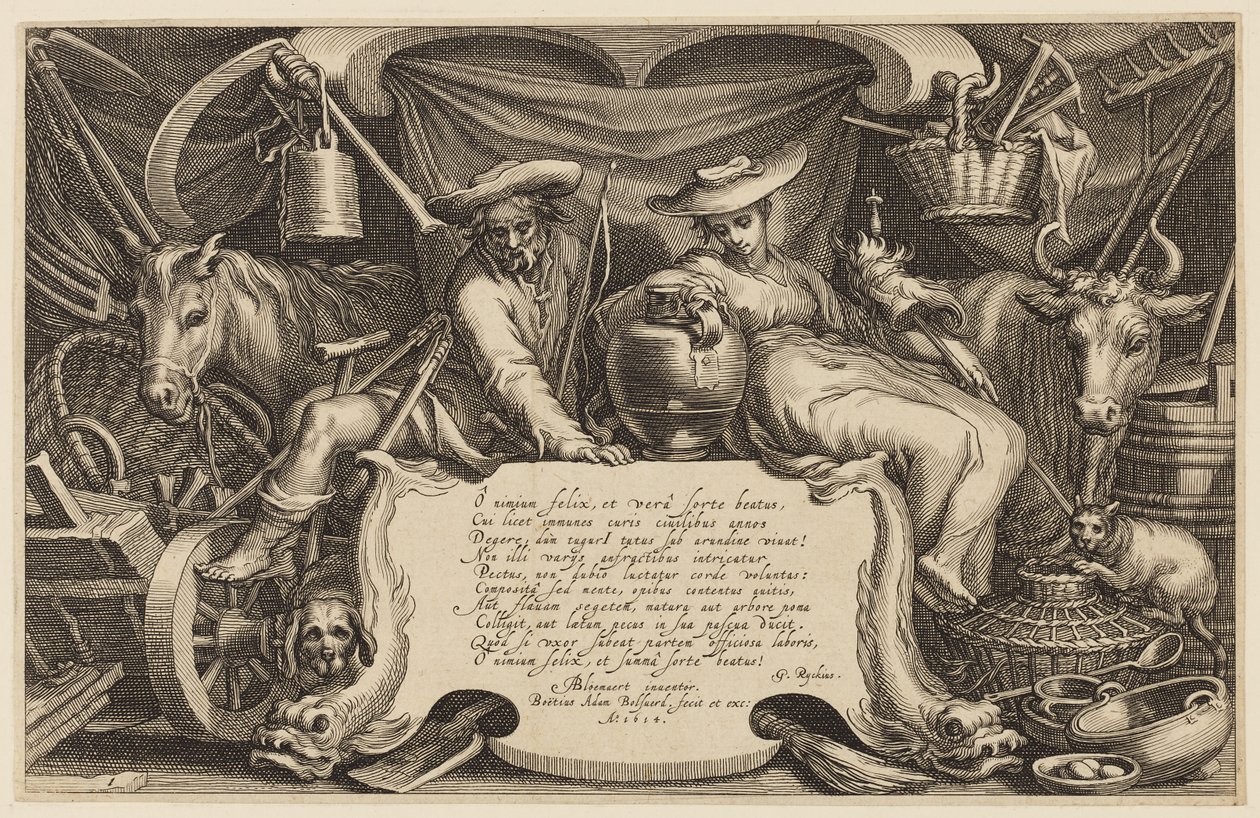 Címlap, "A parasztház és a táj sorozat" alkotó: Abraham Bloemaert
