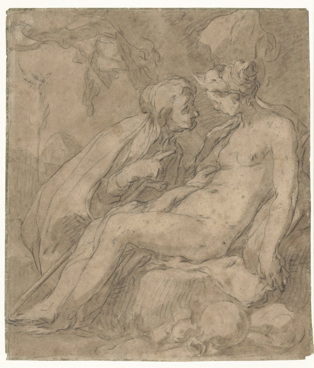 Vertumnus en Pomona (?) alkotó: Abraham Bloemaert