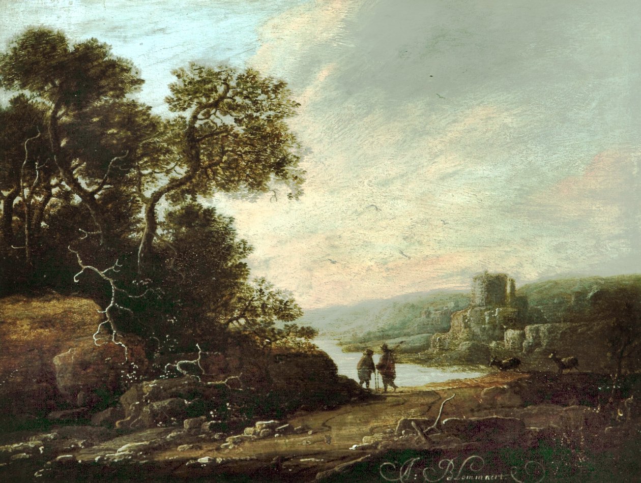 Táj a várromokkal alkotó: Abraham Blommaert