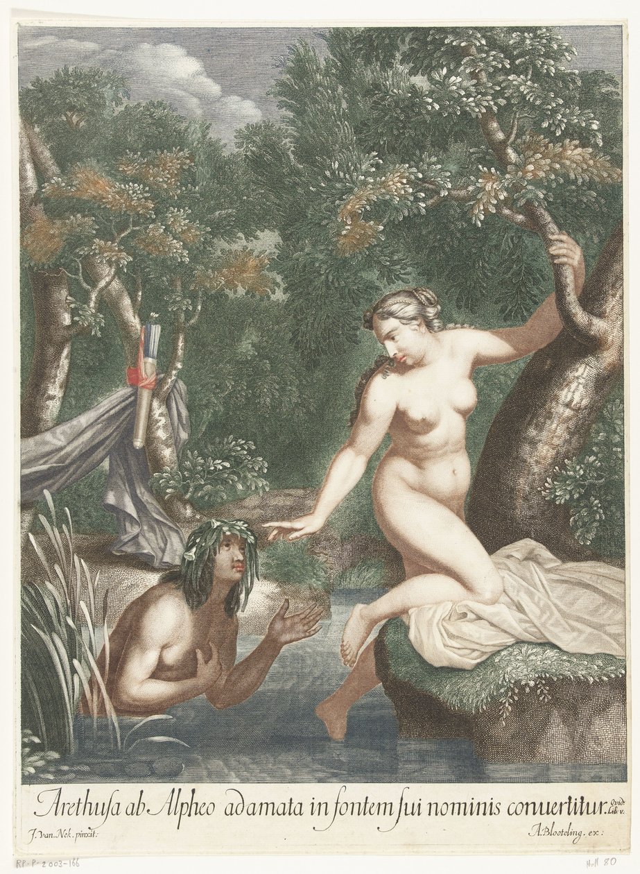 Alpheus en Arethusa alkotó: Abraham Bloteling