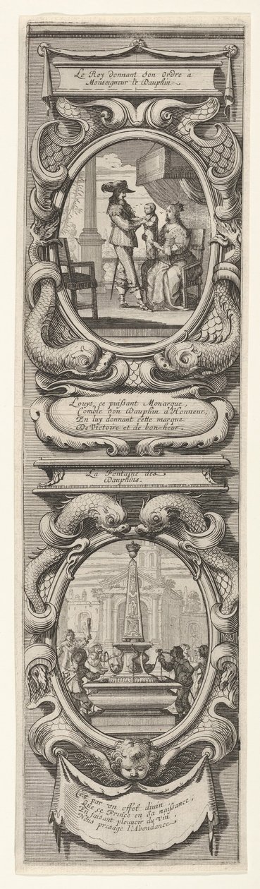 Allegóriák a Dauphin születésének tiszteletére, kb. 1638. alkotó: Abraham Bosse