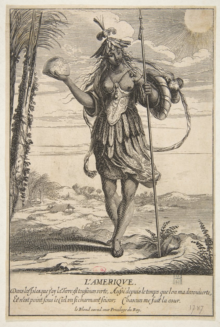 Amerika LAmerique. alkotó: Abraham Bosse