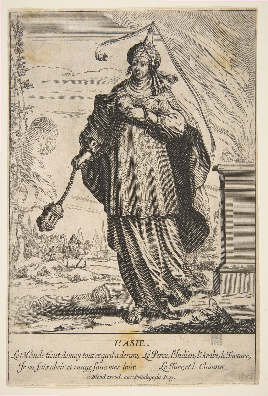 Ázsia, 17. század közepe-vége. alkotó: Abraham Bosse