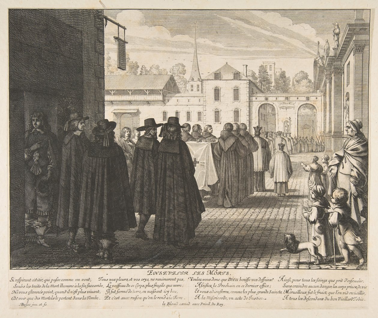 A halottak temetése Ensevelir les morts. alkotó: Abraham Bosse