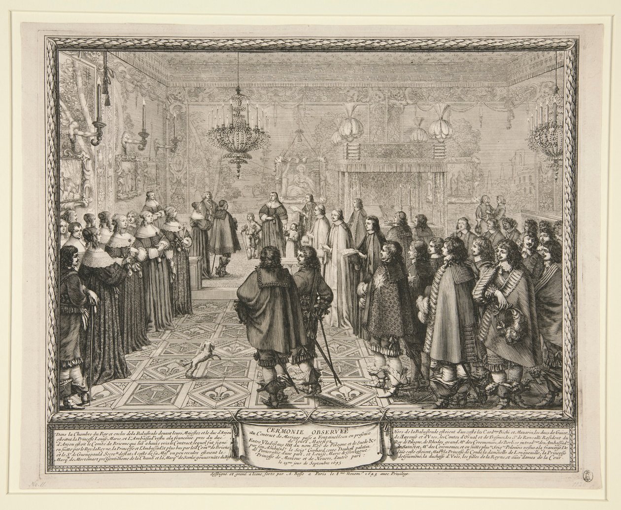 Szertartás a házassági szerződésben alkotó: Abraham Bosse