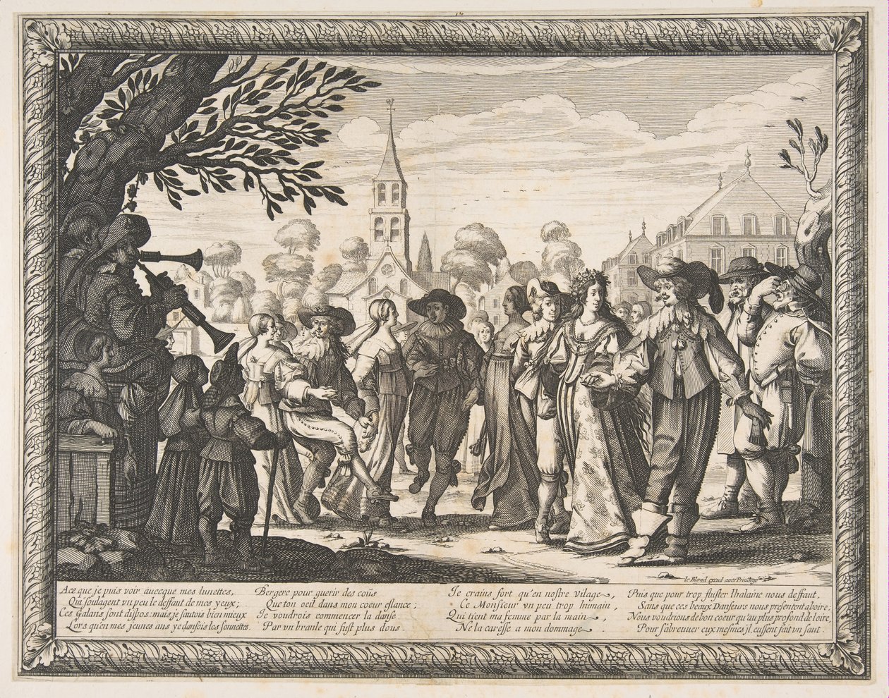 Tánc a Falu téren, kb. 1633. alkotó: Abraham Bosse