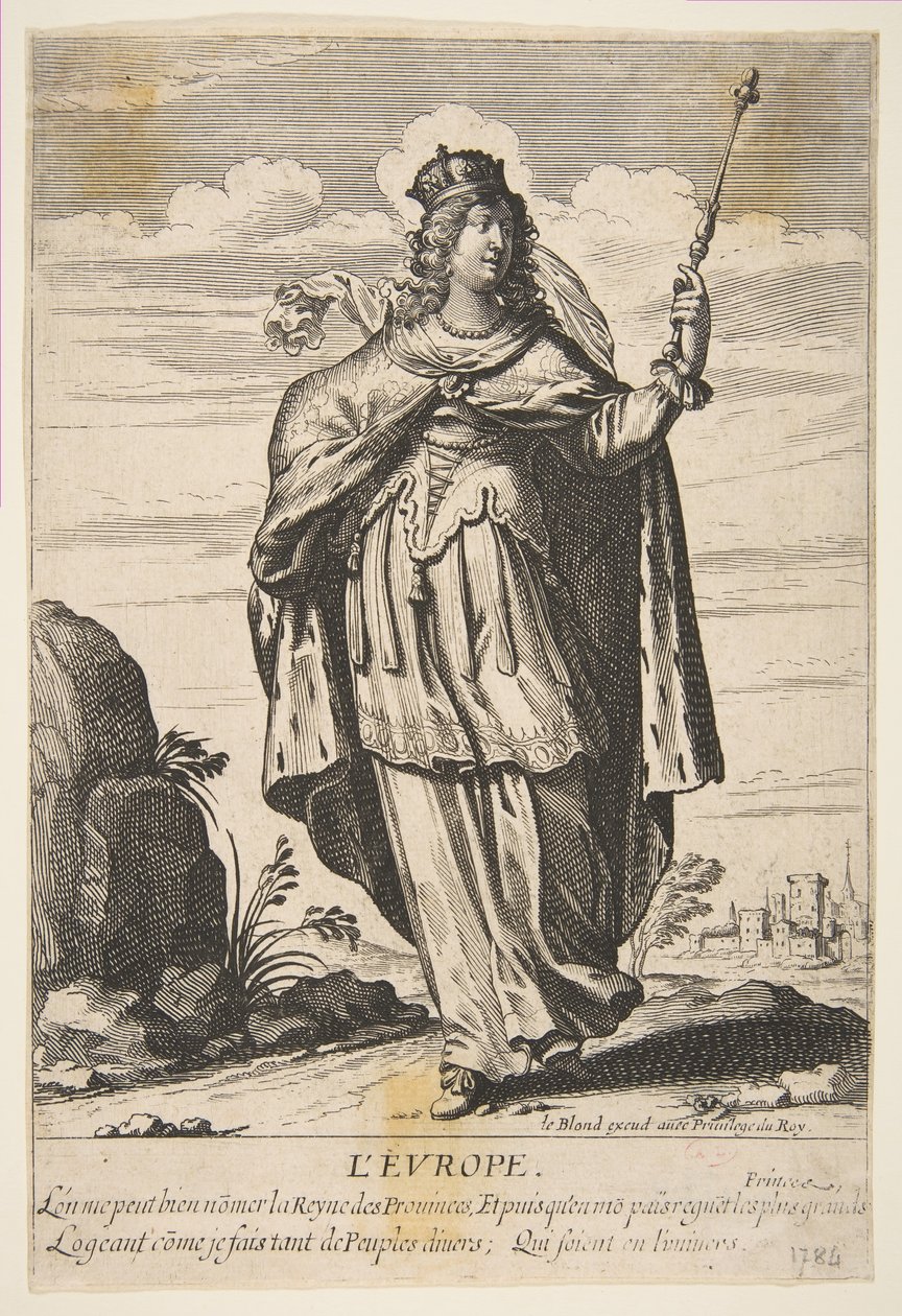 Európa, a 17. század közepe-vége. alkotó: Abraham Bosse