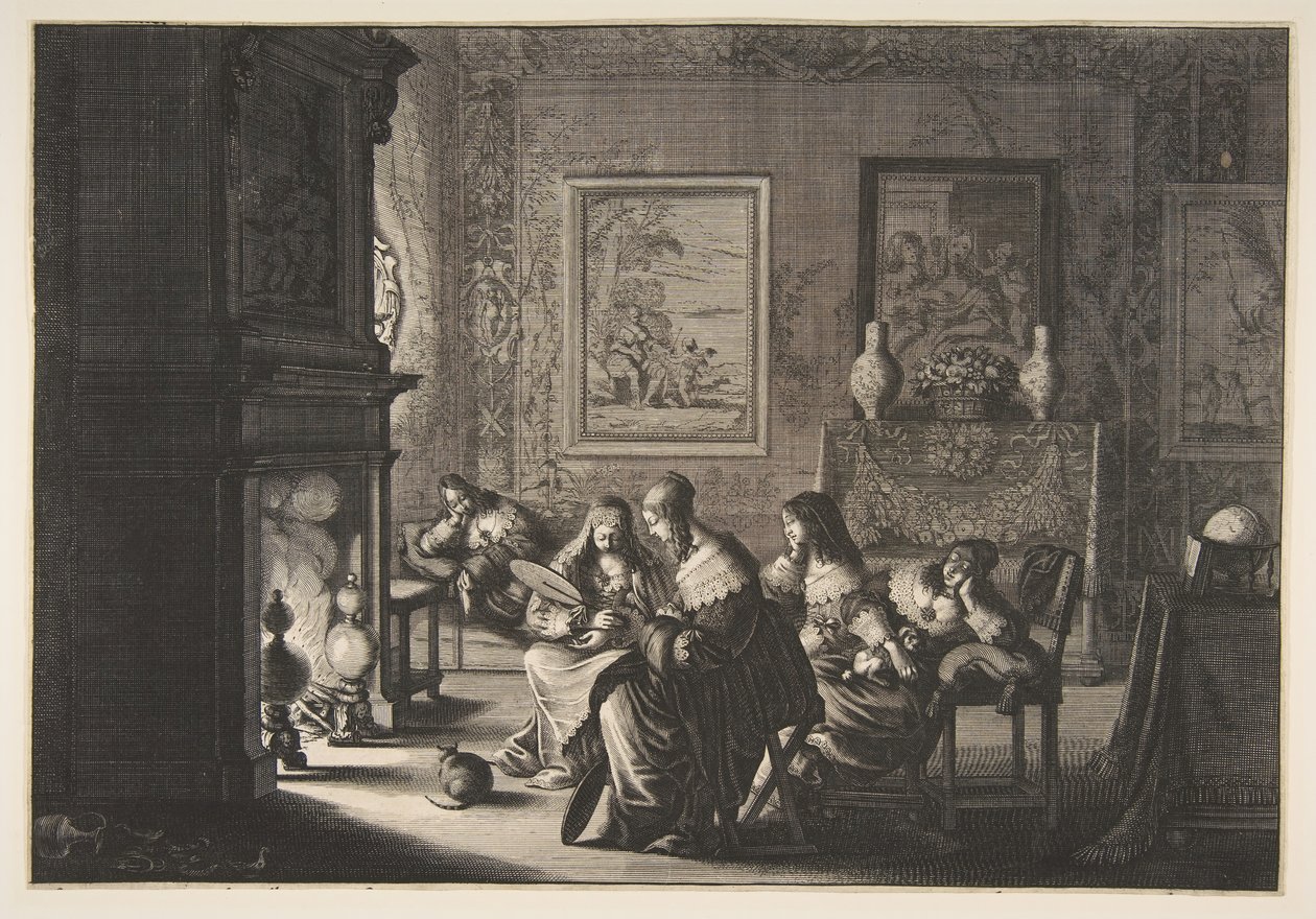 Bolond szüzek alszanak A bolond szüzek alszanak Lepo érkezésére várva..., kb. 1635. alkotó: Abraham Bosse