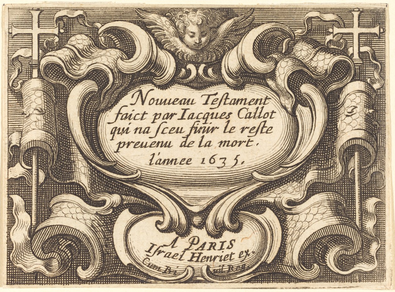 Callot "The New Testament" című művének előlapja alkotó: Abraham Bosse